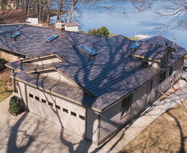 Roof Shown on a House Near Water
