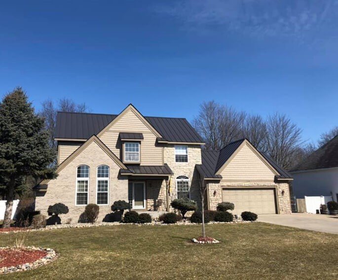 Michigan home with new siding