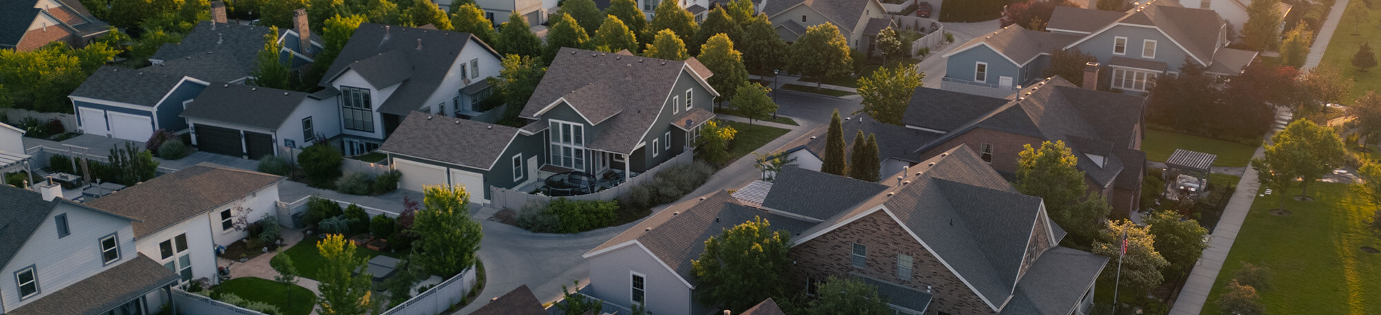 Neighborhood With Completed Roofing Projects