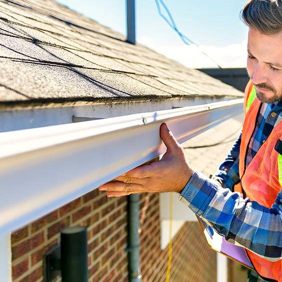 Inspecting gutters for damage